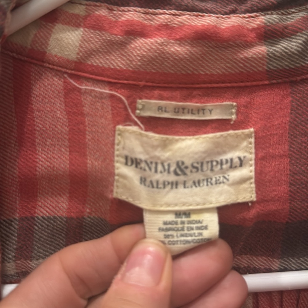 Denim & Supply Ralph Lauren Red Plaid Button-Down Shirt - Picture 3 of 5